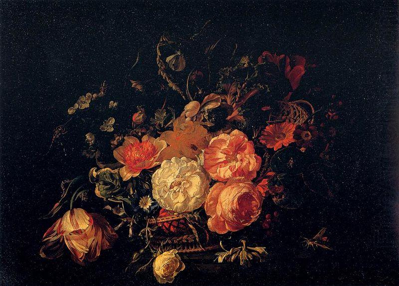 Rachel Ruysch Basket of Flowers oil painting picture